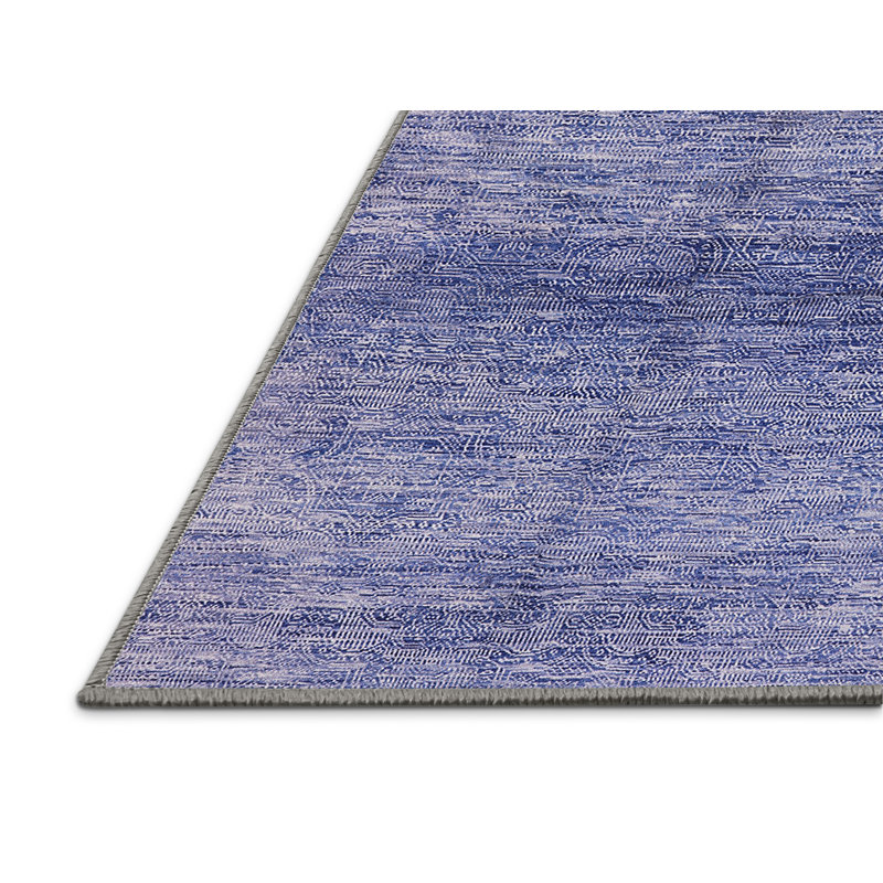 Tapis marocain tissé à la machine, Rectangle 6 pi x 9 pi