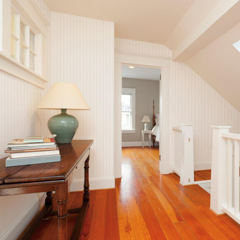 Beadboard Peel and Stick Wallpaper, White