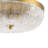 3-Light Pleated Drape Textured Glass Flush Mount