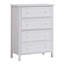 Commode 4 tiroirs Lolanda, finition blanche