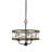 16" H 3-Light Modica Metal Pendant, Distressed Ivory/Iron Finish, E12, 40W