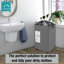 Fabric Rolling Laundry Hamper with Handles-71296954