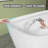 Freestanding Soaking Tub 67'' x 31''Rectangular Acrylic Bathtub with Storage in Glossy White  Center Drain