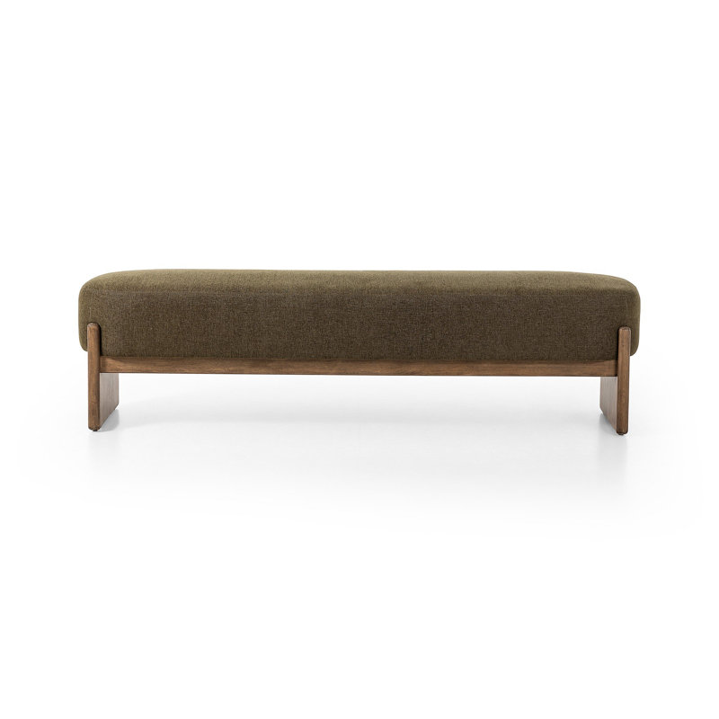 Kirby Accent Bench, Sutton Olive Acrylic, 20.5" H x 75.5" W x 20.5" D