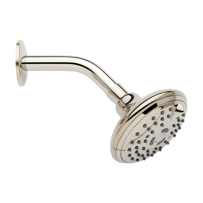 Tête de douche ronde multifonctionnelle avec bras standard 1,8 gal / min, Nickel poli