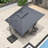 10 "Square Cantilever Advanced Fabric Umbrella with Base and Soft Colours Changing Light for Umbrella-789785073
