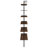 Itxel 31-Inch 6-Shelf Wall Bookshelf Walnut