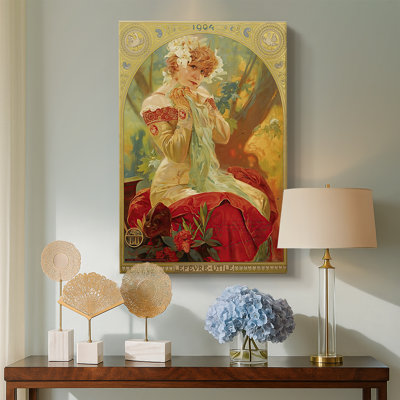 Lefèvre-Utile (Sarah Bernhardt) -Galerie sur toile tendue par Alphonse Mucha