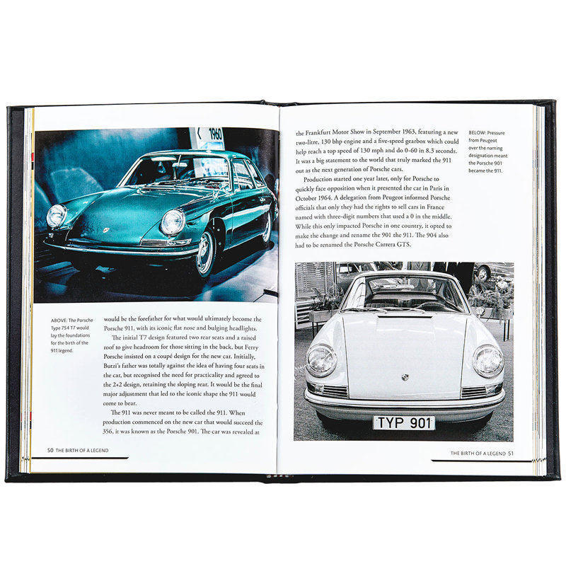 Graphic Imagae The Story of Porsche, Coffee Table Book, Leather, Black