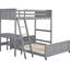 Lit superposé simple au-dessus de double gris avec bureau d'étude fonctionnel - Bois massif et pour un bureau productif, style attrayant et durable-1820709608-1820709611