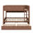 Multifunctional bunk bed system, equipped with storage shelves, under-bed drawers, and decorative LED lighting-1848795268