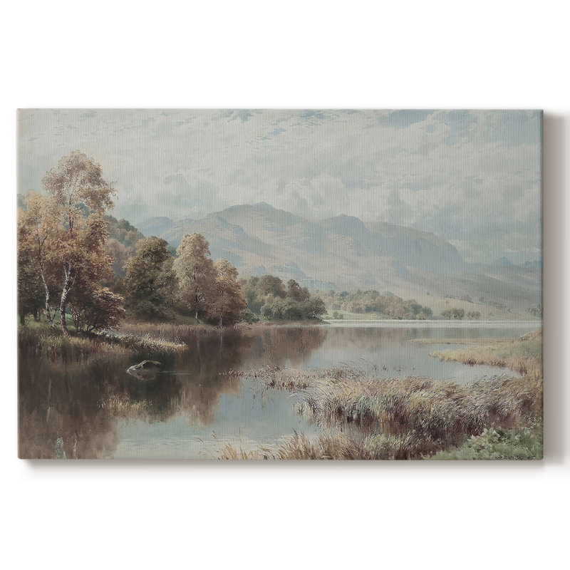 Paysage rétro - XXIV, H 13 po x l 19 po x P 1,5 po, Toile tendue