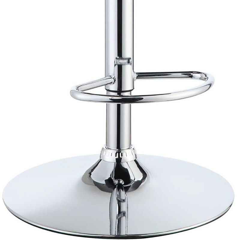 Tabouret de bar gris réglable à la mode avec base et rembourrage en mousse lisse pour les maisons modernes