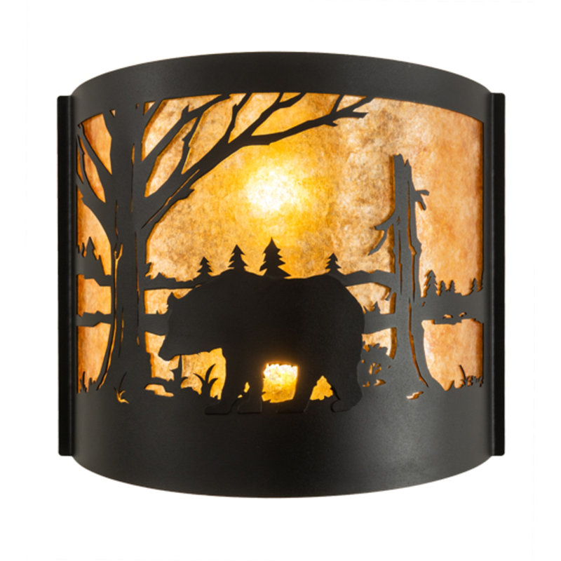 Bear At Lake 2 - Light Flush Mounted Sconce
