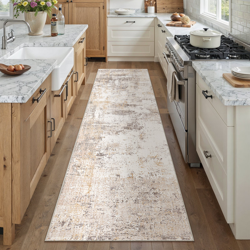 Ahmaad Abstract Area Rug, Runner 61 x 244 cm