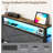 Modern RGB LED Lights Upholstered Platform Bed Frame with Wood Storage Headboard & USB Charging Ports, Noiseless Low Profile Footboard with Open Shelving. Twin-2105525321-2091998862