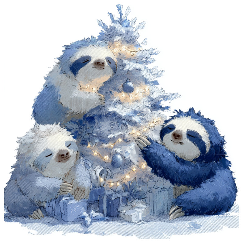 Coussin Sloth, 16 po x 16 po