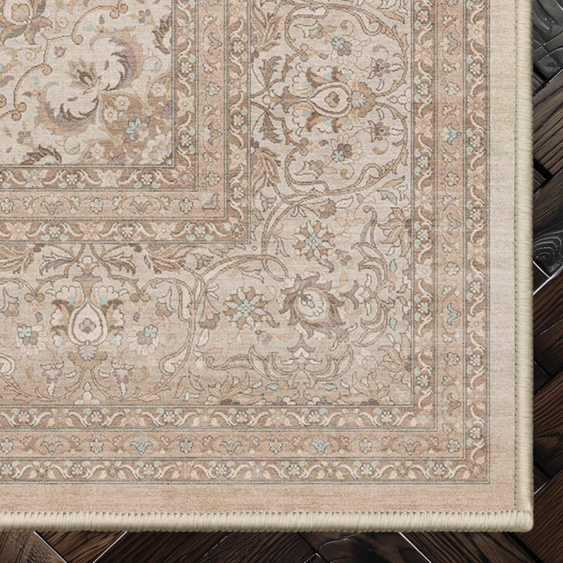 Tapis espion à motif de médaillons vintage Espy, Rectangle 7 pi 7 po x 9 pi 10 po
