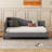 L-Shaped Linen Daybed, With Solid Wood Legs-2097764040