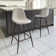 Gillham 360° Swivel Bar Height Stools Solid Back Bar Chairs with Backrest, Footrest for Kicthen/Bar