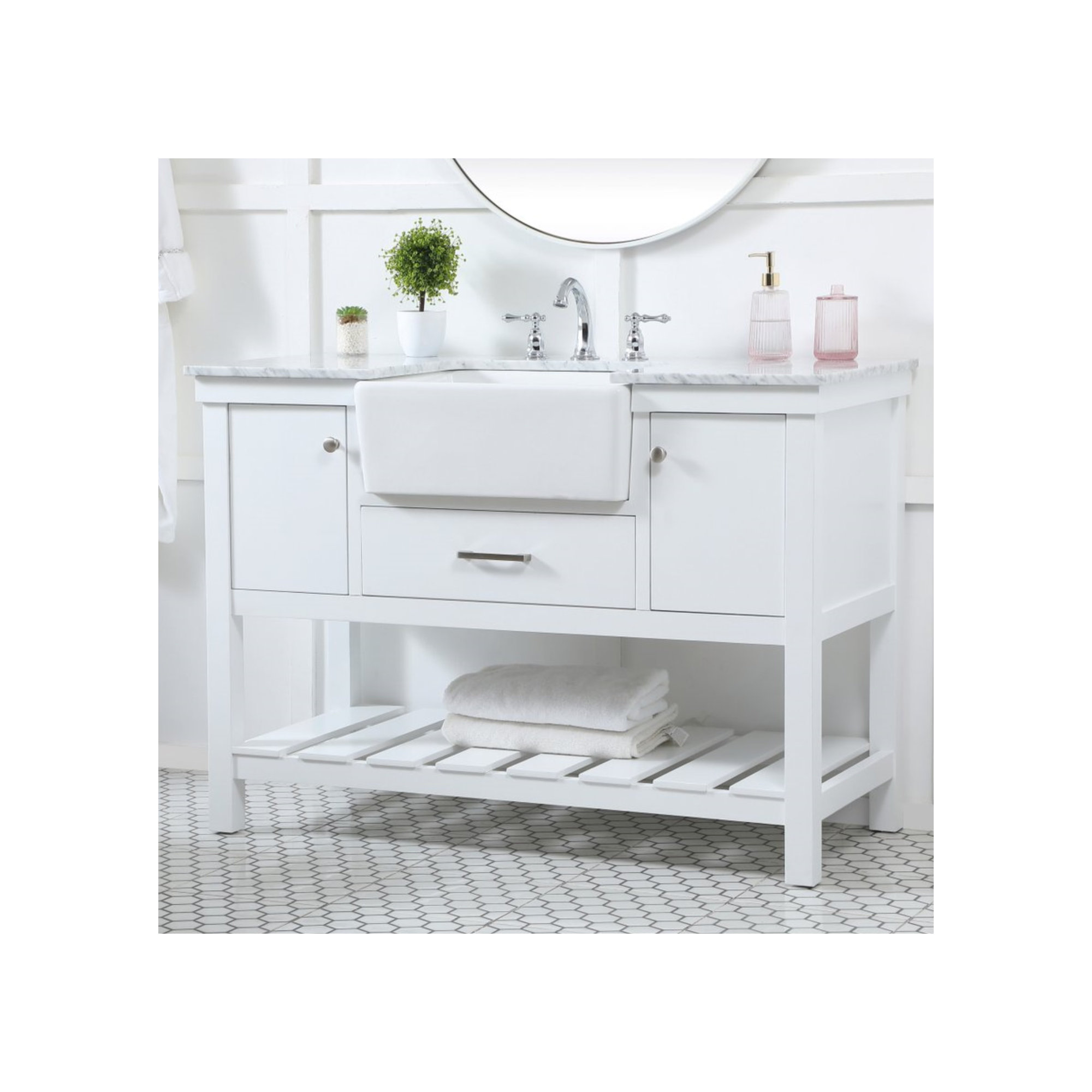 Pelaghia 48'' Single Bathroom Vanity, White