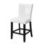 Chaises contemporaines à hauteur de comptoir, 2 pièces, blanc, style tapissier, moderne