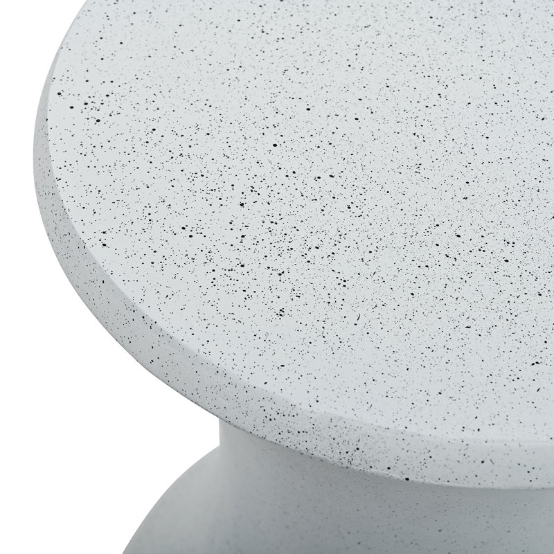 Table d'appoint Monolithe Modern, Blanc cassé