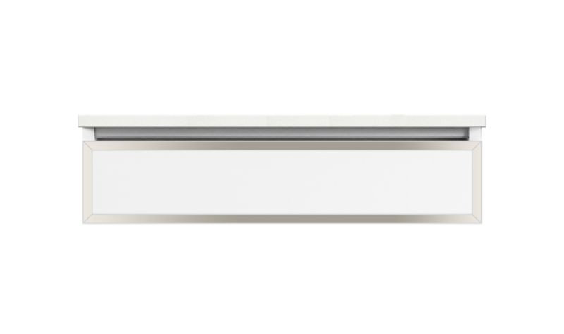 Base de meuble-lavabo simple avec cadre 36 po Profile, Non, Tiroir basculant, Gris mat / or mat