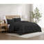 Ensemble d'édredon de 3 pièces en microfibre à nervures Swift Home - couleurs unies et motifs rayés - toutes saisons, durable, facile d'entretien-156299573-226458141