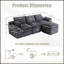 Canapé d'angle modulaire compressé en forme de L avec repose-pieds amovible et coussins nuage détachables, idéal pour les espaces de vie modernes.-1124990205