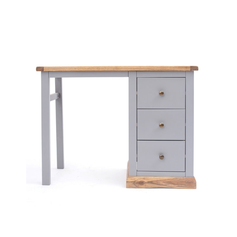 Miesville Writing Desk, Natural/Grey/Gold