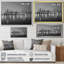 " Chicago Skyline At Night Black And White "-458113573-473287730