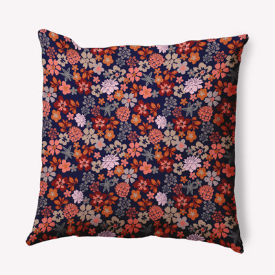 Floral Outdoor Reversible Throw Pillow