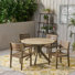 Ensemble repas 5 pièces en bois d’extérieur d’acacia Ramage