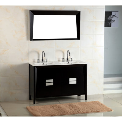 Longstaff 48'' Double Bathroom Vanity with Ceramic Top