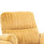 Fauteuil inclinable électrique oscillant avec pivot Bela, bois d'eucalyptus, tissu jaune-130973240