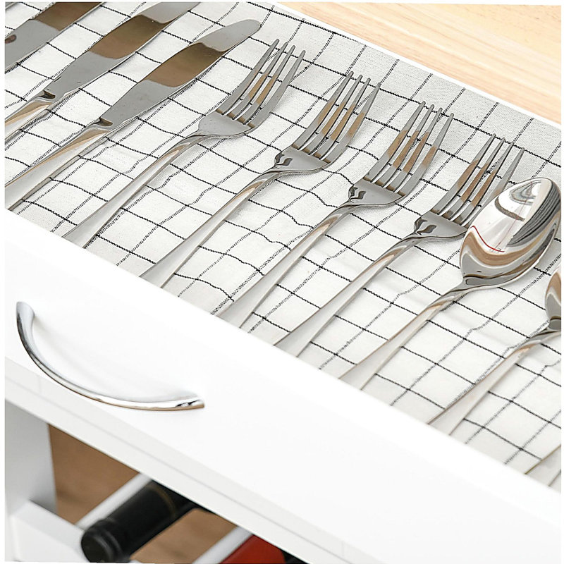 Chariot-bar roulant pour îlot de cuisine avec porte-bouteilles