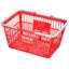 Panier d'épicerie portable 20PCS 21L avec poignée et support rouge