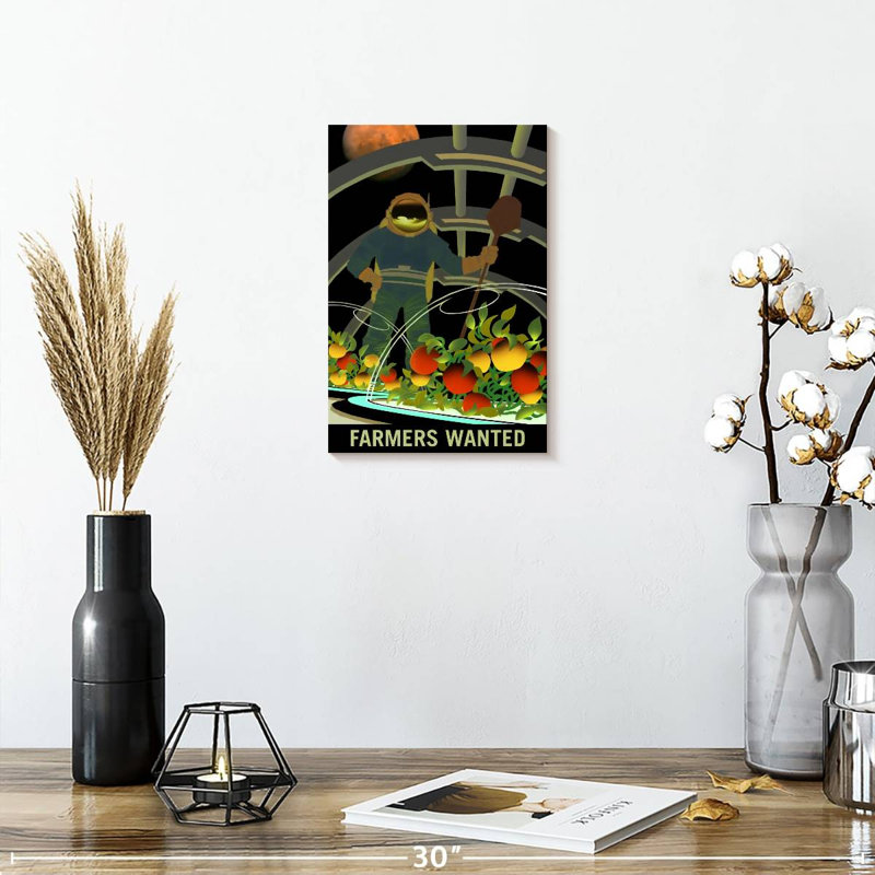 Oberle Mars Explorers Wanted Poster V, 12" H x 8" W