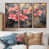 Toile avec cadre flottant brun