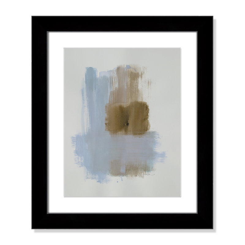 Powder Room Wash IV by Casa Fine Arts, 20.5" H x 17.5" W x 1.25" D  , Black Cube Frame Matted