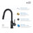 Luxe Pull Down Single Handle Kitchen Faucet with Accessories-53136774