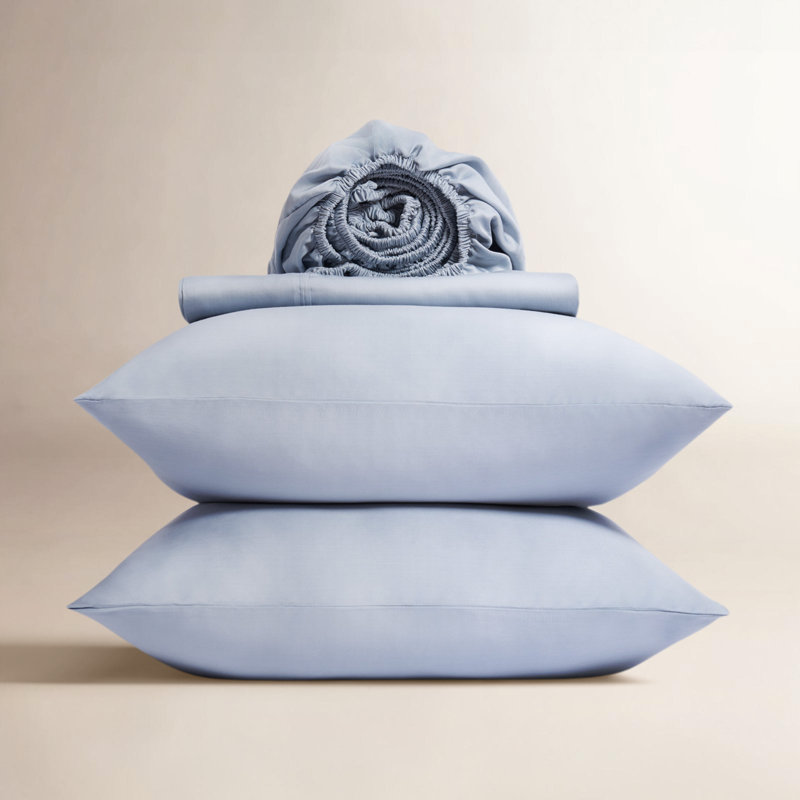 Tencel Sheet Set 4 Pieces, Cream White, King Sheet Set + 1 Fitted Sheet + 2  Pillowcases