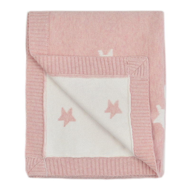 Couverture pour bébé 100% coton Dillman, Rose