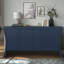 Bleu marine 4 portes avec pieds arqués en bois et rangement polyvalent - Pratique pour le salon-819803606