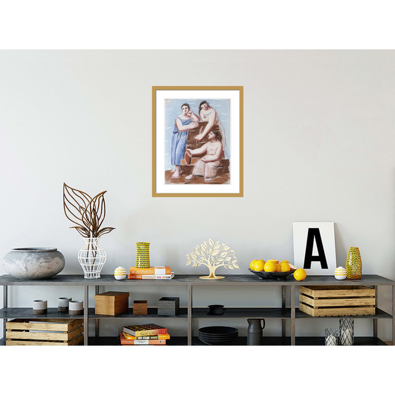 «Three Women at the Fountain» par Pablo Picasso, impression giclée sur cadre, H 28,61 po x l 23,5 po