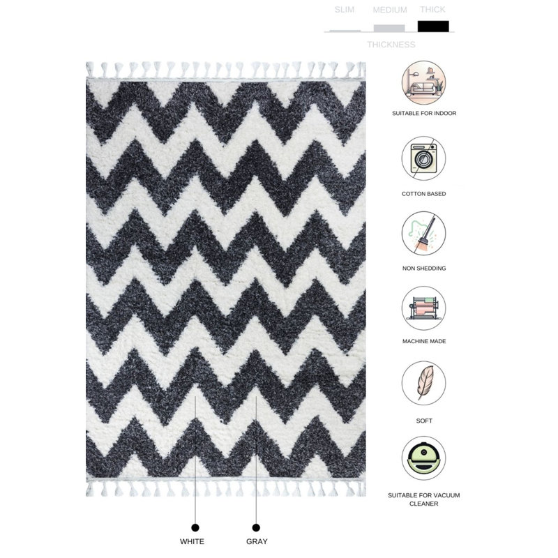Marou Chevron Indoor Rug, Rectangle 2'8" x 5'