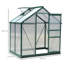 [6 x 4ft] Walk-In Polycarbonate Greenhouse with Slide Door, Window & Foundation