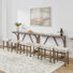 59" Wide 6-Piece Solid Wood Bar Table Set With USB Charging Port And Backless Stools