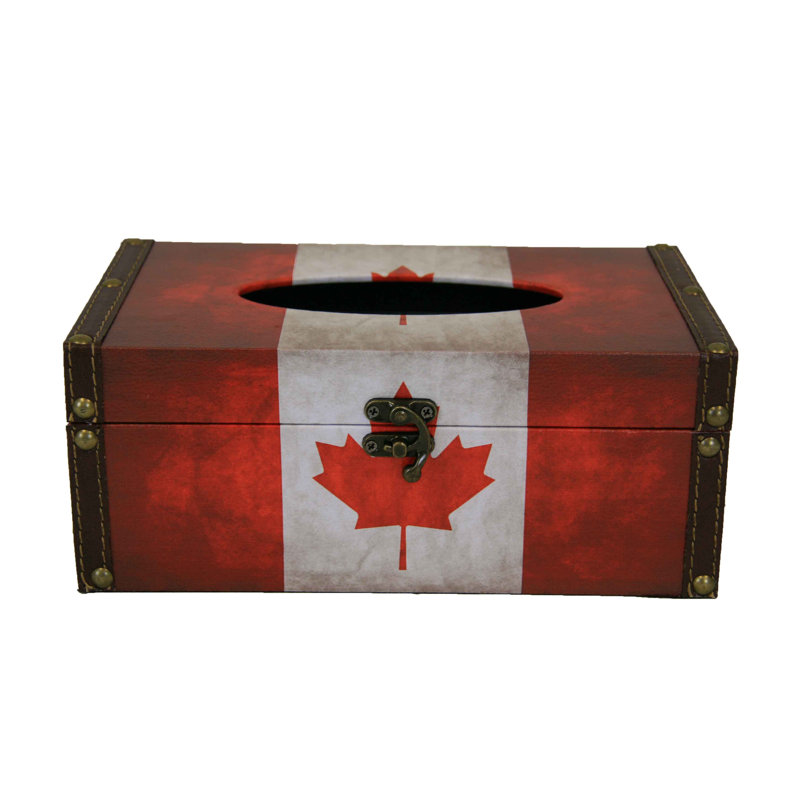 Housse de boîte de papier drapeau canadien Espindola